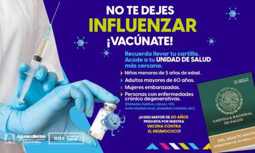 Recuerda que ya puedes acudir a tu Centro de Salud más cercano para aplicarte la vacuna contra la influenza