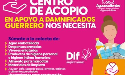 Centro de Acopio instalaciónes DIF AGUASCALIENTES