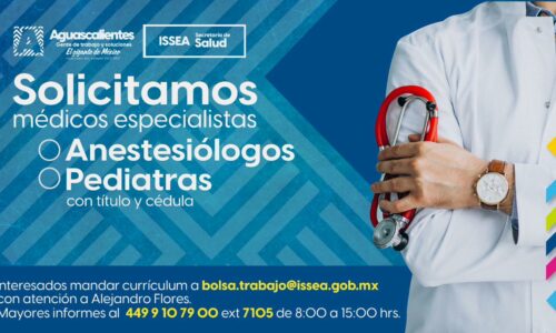 Si eres anestesiólogo o pediatra y deseas trabajar en el ISSEA, esta información te podría interesar.