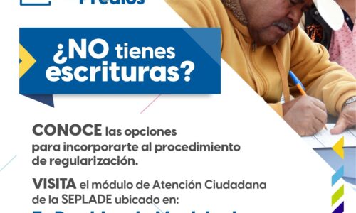 SEPLADE ACERCARÁ MÓDULOS DE ATENCIÓN A TODOS LOS MUNICIPIOS PARA QUE LAS Y LOS CIUDADANOS PUEDAN REGULARIZAR SUS PREDIOS