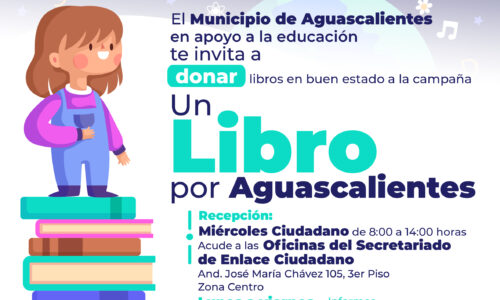 REITERA MUNICIPIO INVITACIÓN A PARTICIPAR EN “UN LIBRO POR AGUASCALIENTES”