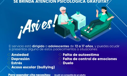 CASA DEL ADOLESCENTE OFRECE ATENCIÓN PSICOLÓGICA GRATUITA