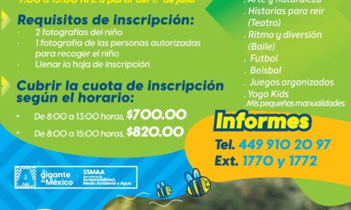 INVITAN A LOS CURSOS DE VERANO EN LOS PARQUES RODOLFO LANDEROS Y EL CEDAZO