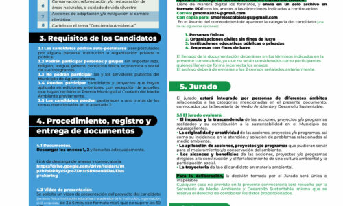 CONTINÚA LA CONVOCATORIA PARA EL PREMIO MUNICIPAL AL CUIDADO DEL MEDIO AMBIENTE 2024