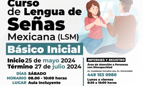 INVITA DIF MUNICIPAL A INSCRIBIRSE AL CURSO SABATINO DE LENGUA DE SEÑAS MEXICANA