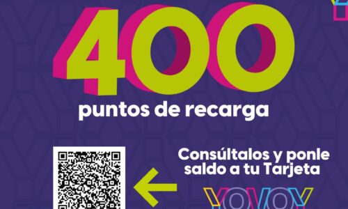 MÁS DE 400 ESTABLECIMIENTOS PARA RECARGAR LA TARJETA YOVOY