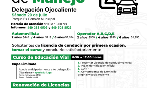 INVITA MUNICIPIO A REALIZAR TRÁMITE DE LICENCIA DE MANEJO