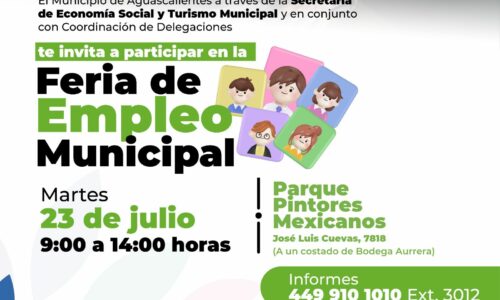 MUNICIPIO LLEVARÁ ACABO LA FERIA DEL EMPLEO EL MARTES 23 DE JULIO