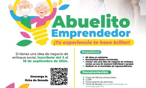 INVITA MUNICIPIO A PARTICIPAR EN LA CONVOCATORIA «ABUELITO EMPRENDEDOR»