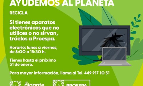 HASTA EL 31 DE ENERO SE ESTARÁN RECIBIENDO APARATOS ELECTRÓNICOS QUE NO UTILICES